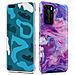 Custodia Compatibile Con Huawei P40 In Marmo Rosa Viola No. 19 - Coperchio Protettivo In Silicone Tpu Con Motivo A Mosaico - Foto miniatura 6