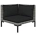 Set Divani Giardino 5 Pz Con Cuscini In Polyrattan Grigio Scuro - Foto miniatura 2