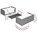 Set Divani Giardino 5 Pz Con Cuscini In Polyrattan Grigio Scuro - Foto miniatura 6