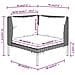 Set Divani Giardino 5 Pz Con Cuscini In Polyrattan Grigio Scuro - Foto miniatura 7