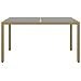 Tavolo Giardino 150x90x75cm Vetro Temperato Polyrattan Beige - Foto miniatura 3