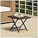 Tavolo Pieghevole Nero 45x35x32 Cm In Polyrattan - Foto miniatura 1