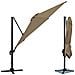 Ombrellone Offset Molokai Quadrato 3x3m Taupe + Copertura - Foto miniatura 6