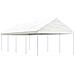 Gazebo Con Tetto Bianco 8,92x4,08x3,22 M In Polietilene - Foto miniatura 1