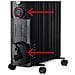 Radiatore a Olio WARM BLACK TT 9 con 9 Elementi Riscaldanti per Stanze Fino 70m³ Timer Termostato Potenza 2000 W Colore Nero  - Foto miniatura 3