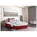 Letto Piazza E Mezza Gaia, Letto Contenitore Con Rivestimento In Tessuto, 100% Made In Italy, Apertura Laterale, Con Materasso Cm 120x190 Incluso, Rosso - Foto miniatura 2