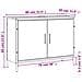 Mobile Lavabo Bagno Rovere Fumo 80x30x60 Cm Legno Multistrato - Foto miniatura 4