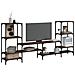 Mobile Tv Rovere Marrone 206,5x28,5x95 Cm In Legno Multistrato - Foto miniatura 1