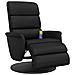 Poltrona Reclinabile Massaggiante Poggiapiedi Nera Similpelle - Foto miniatura 1