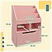 Piccola Libreria per Bambini con Ripiani e Cassetto in MDF, 60x29.9x90cm, Rosa - Foto miniatura 3
