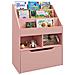 Piccola Libreria per Bambini con Ripiani e Cassetto in MDF, 60x29.9x90cm, Rosa - Foto miniatura 1