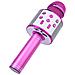 Microfono Karaoke Bluetooth Registrazione E Slot Per Scheda Micro-sd, Rosa - Foto miniatura 1