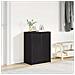 Scarpiera Rovere Nero 57x34x76 cm in Legno Multistrato - Foto miniatura 1