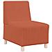 Divano Sedia Rosso Arancione 55 cm Tessuto di Velluto a Coste - Foto miniatura 1