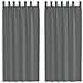 Tende In Voile Con Passanti 2 Pz Grigio Scuro 140x245 Cm - Foto miniatura 1