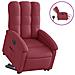 Poltrona Alzapersona Reclinabile Elettrica Rosso Vino Tessuto - Foto miniatura 1
