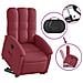 Poltrona Alzapersona Reclinabile Elettrica Rosso Vino Tessuto - Foto miniatura 4