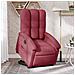 Poltrona Alzapersona Reclinabile Elettrica Rosso Vino Tessuto - Foto miniatura 8