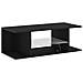 Mobile TV  con luci LED Rovere Nero 90x39x30 cm in Legno ingegnerizzato - Foto miniatura 3
