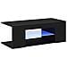 Mobile TV  con luci LED Rovere Nero 90x39x30 cm in Legno ingegnerizzato - Foto miniatura 1