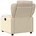 Poltrona Reclinabile Massaggiante Elettrica Crema in Tessuto - Foto miniatura 4