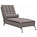 Chaise Longue Massaggi con Capezzale Tortora in Tessuto - Foto miniatura 1