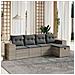 Set Divano da Giardino 5pz con Cuscini Grigio Chiaro Polyrattan - Foto miniatura 2