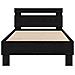 Struttura letto  con luci LED Rovere Nera 100x200 cm Legno ingegnerizzato - Foto miniatura 6