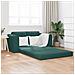 Divano Letto a Terra 2-in-1 Verde Scuro 148x71x83 cm Velluto - Foto miniatura 2