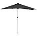 Ombrello da giardino Nero 294 x 150 x 223 cm Tessuto - Foto miniatura 1