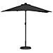 Ombrello da giardino Nero 294 x 150 x 223 cm Tessuto - Foto miniatura 3