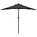 Ombrello da giardino Nero 294 x 150 x 223 cm Tessuto - Foto miniatura 5