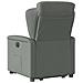 Poltrona Alzapersona Reclinabile Grigio Scuro in Tessuto - Foto miniatura 7