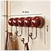 Appendiabiti A Ventosa Con 5 Ganci - Porta Abiti E Cappelli Senza Trapano Red - Foto miniatura 2