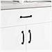 Maniglia per Mobili 250 pcs Nero 130 x 19,4 x 22,3 mm Alluminio - Foto miniatura 2