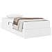 Letto con contenitore e materasso 2 pcs Bianco Pelle - Foto miniatura 3