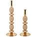Portacandele Shuttle Rosa E Oro Set 2 Pezzi Ø10x25 E Ø10x33,5 Cm - Foto miniatura 1
