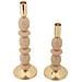 Portacandele Shuttle Rosa E Oro Set 2 Pezzi Ø10x25 E Ø10x33,5 Cm - Foto miniatura 2