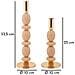 Portacandele Shuttle Rosa E Oro Set 2 Pezzi Ø10x25 E Ø10x33,5 Cm - Foto miniatura 5