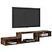 Mobile TV da Parete A parete Rovere Fumo 150 x 28 x 26 cm - Foto miniatura 3