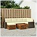 Set divano sezionale con cuscino 7 pcs Naturale e Crema - Foto miniatura 2