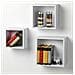 3 Mensole Cubiche Realizzate In Mdf Bianco - Foto miniatura 1