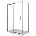Box Doccia Angolare Reversibile Lusso Parete Fissa E Porta Scorrevole Vetro 8 Mm H. 190 (80 (77-79,5) X 120 (117,5-119))  - Foto miniatura 1