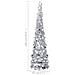 Albero di Natale Artificiale Apribile Argento 180 cm PET - Foto miniatura 5