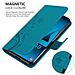 Custodia Compatibile Con Samsung Galaxy A40 / A40s In Blu Fiore - Coperchio Protettivo In Design Floreale Con Chiusura Magnetica, Funzione Stand E Slot Per Carte - Foto miniatura 7