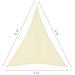 Parasole a Vela Oxford Triangolare 3x4x4 m Crema - Foto miniatura 6