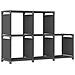 Mensola Con 5 Vani A Cubo Grigia 103x30x72,5 Cm In Tessuto - Foto miniatura 1