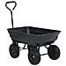 Carrello Manuale Ribaltabile da Giardino 300 kg 75 L Nero - Foto miniatura 2
