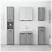 Set Mobili Da Bagno 5 Pz Grigio Sonoma In Legno Multistrato - Foto miniatura 3