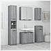 Set Mobili Da Bagno 5 Pz Grigio Sonoma In Legno Multistrato - Foto miniatura 1
